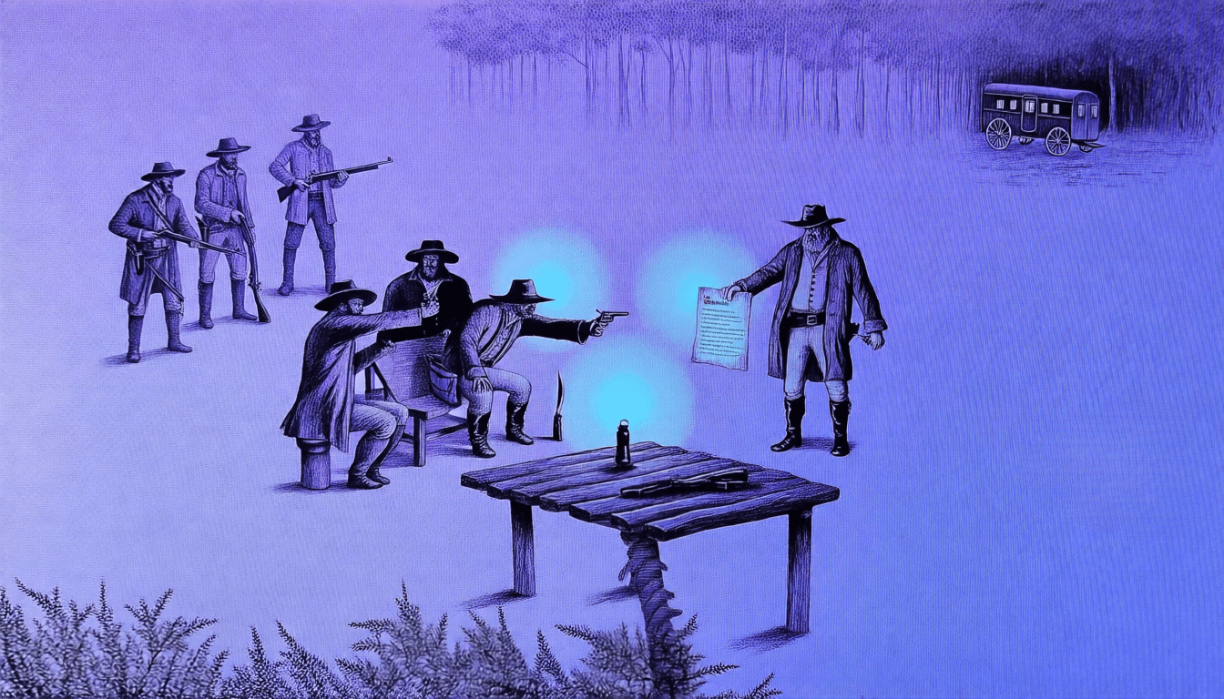 Bushrangers armados no mato australiano