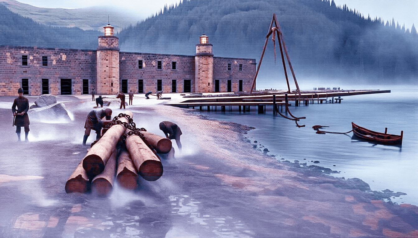 Vista do assentamento penal de Port Arthur na Tasmânia