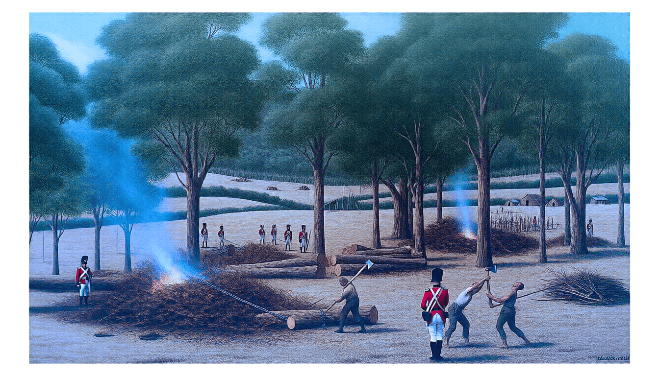 Assentamento agrícola de Rose Hill (Parramatta) no interior